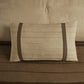 7 PC Pieced Faux Suede Comforter Set Natural Cal King