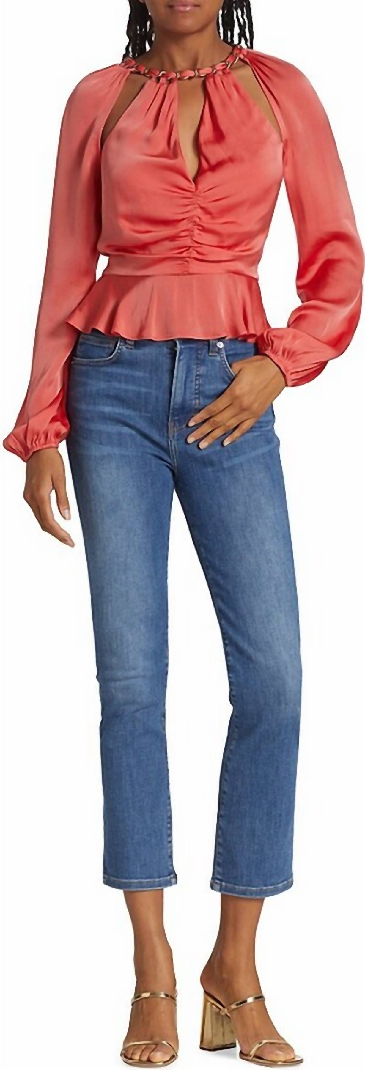Veronica Beard - Yulita Cut Out Silk Blend Top