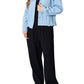 Double Take - Trendy Denim Jacket With Raw Hem
