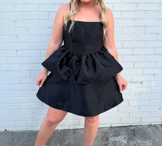 B.Right - Karli Tiered Ruffle Bubble Mini Dress