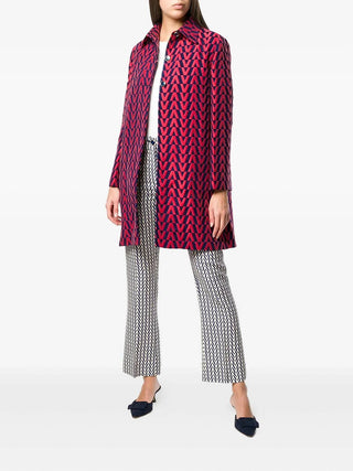 Valentino - Single Breasted Brocade Coat