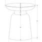 Drum Accent Side Table, Hammered Texture