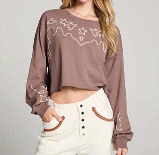 Chaser - Western Embroidery Long Sleeve Sweatshirt