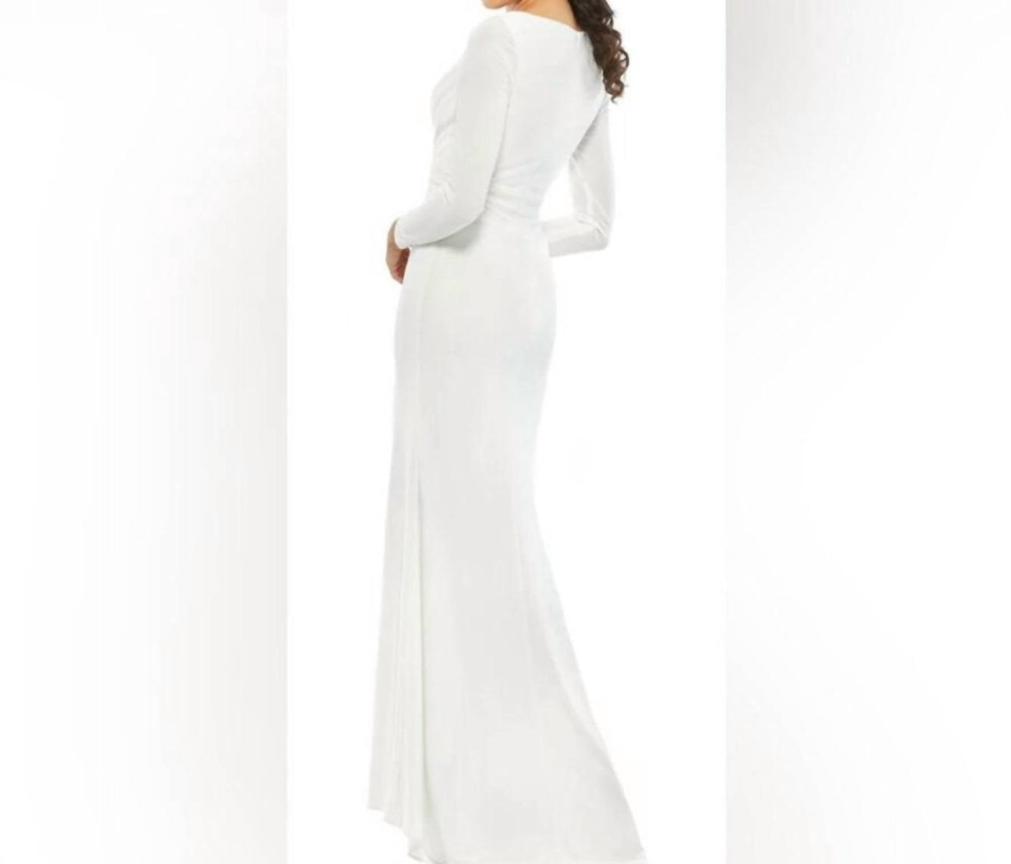 Ieena For Mac Duggal - Long Sleeves Side Split Gown