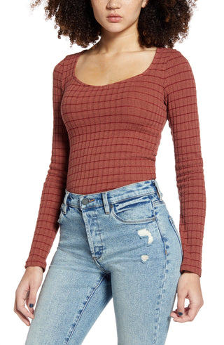 Women's Metallic Kimora Sweetheart Knit Top - Large