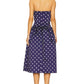 Self-Portrait - Polka Dot Satin Midi Dress