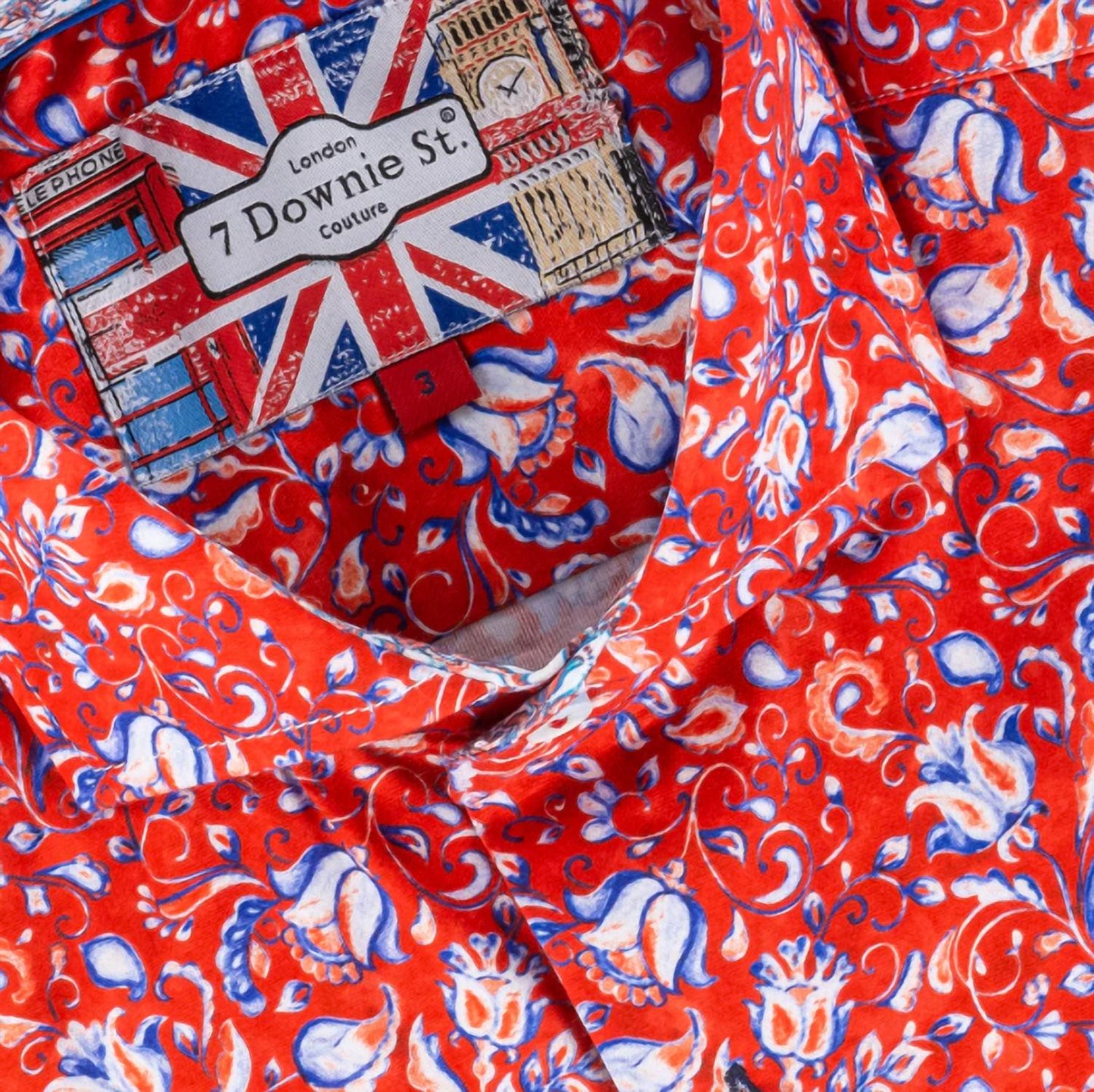 7 Downie St. - Short Sleeve Shirt Orange Print