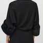 Joseph Ribkoff - Faux Fur Cuff Bolero Jacket