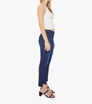 Mother - High-waisted Crop Fray Jeans