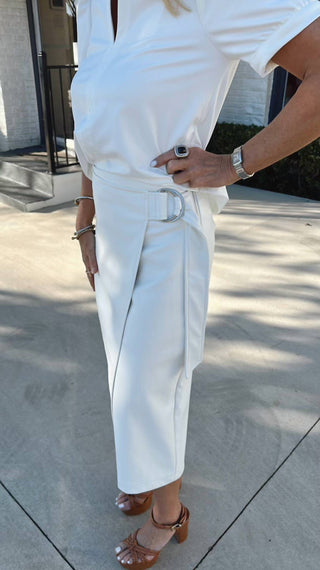 Dolce Cabo - Vegan Leather Wrap Skirt