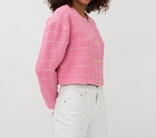 Esqualo - Cropped Boucle Jacket