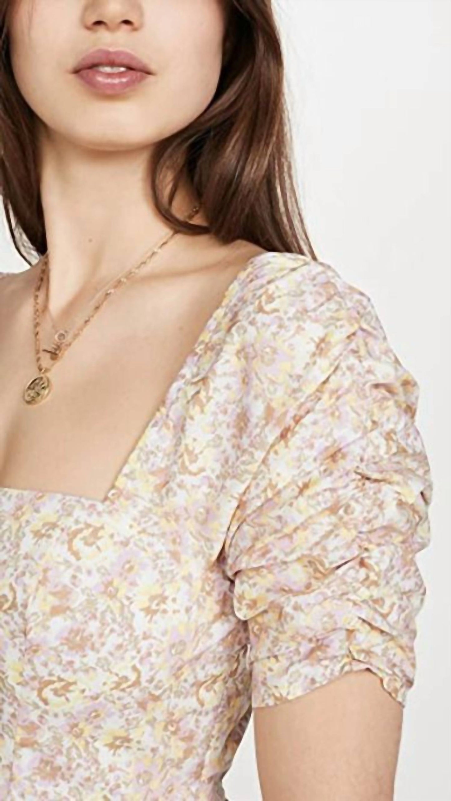 Free People - She’s A Dream Floral Powder Combo Maxi Dress