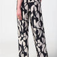 Joseph Ribkoff - Abstract Print Wide-Leg Pants