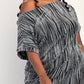 The Curve La - Plus Size Lurex Knit Short Sleeve Top And Skirt Set