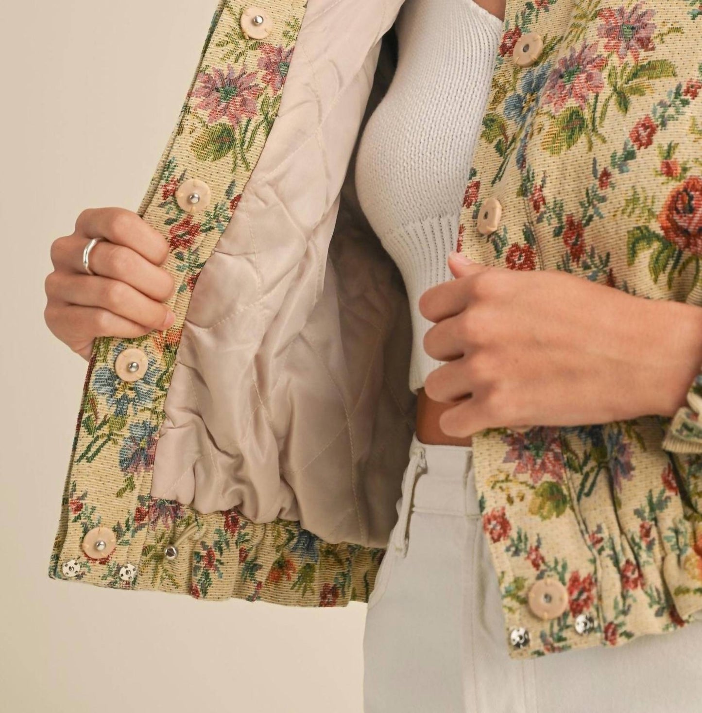 Mable - Floral Bomber Jacket