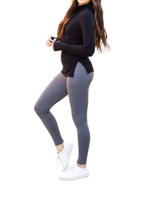 Julia Rose - Caitlin Crossover Full Length Leggings with Pockets