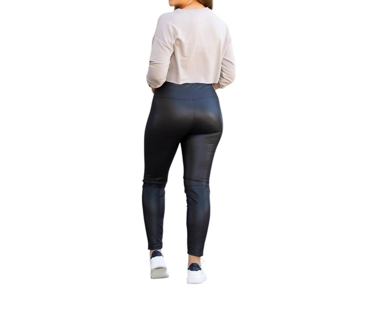 Julia Rose - Farrah High-Waisted Faux Leather Leggings