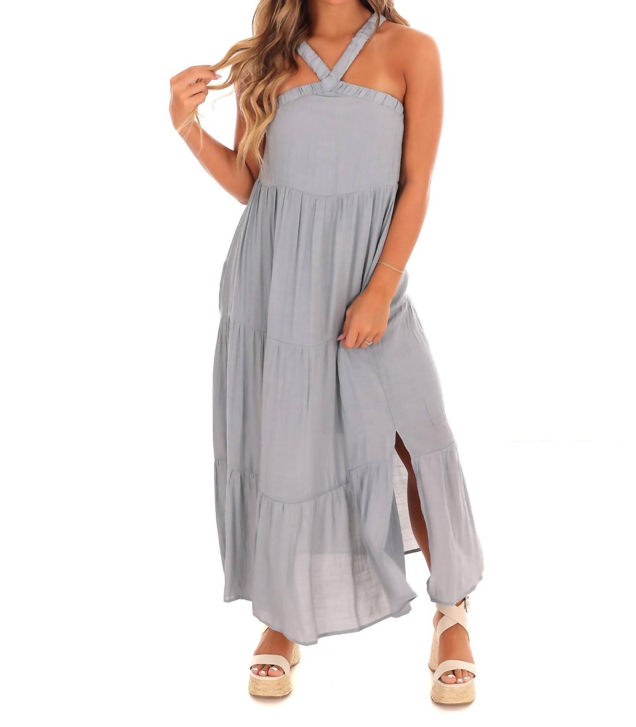 Wishlist - Front And Center Halter Maxi Dress
