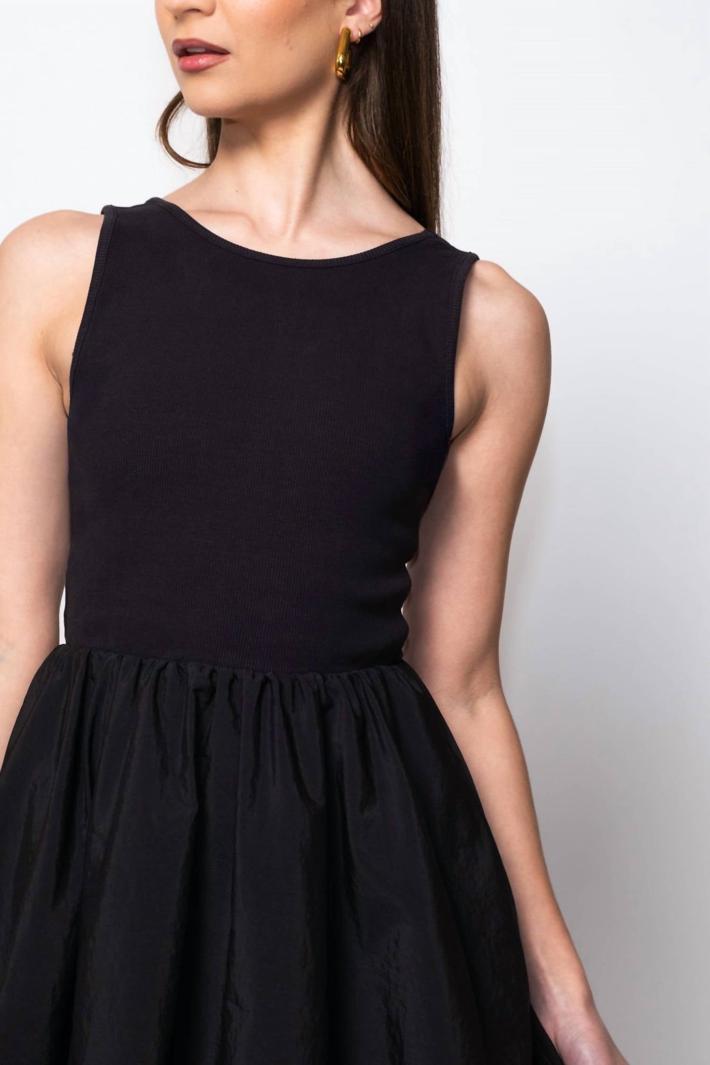 Steve Madden - Palermo Mixed Media Bubble Hem Sleeveless Dress