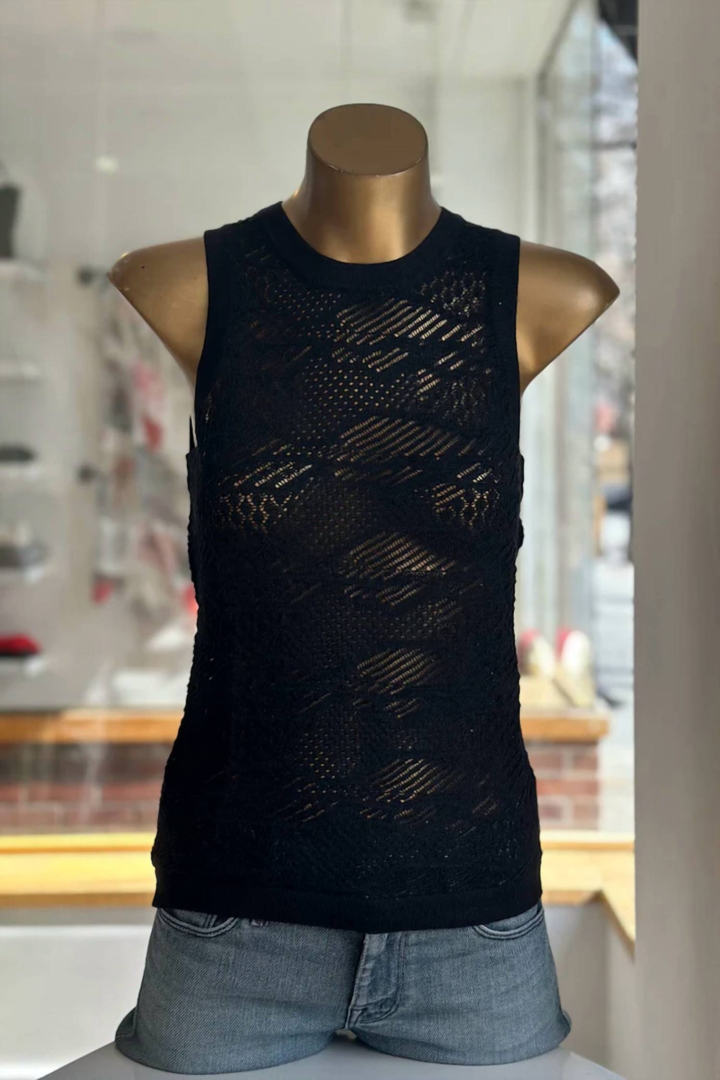 Autumn Cashmere - Mixed Stitch Tank Top