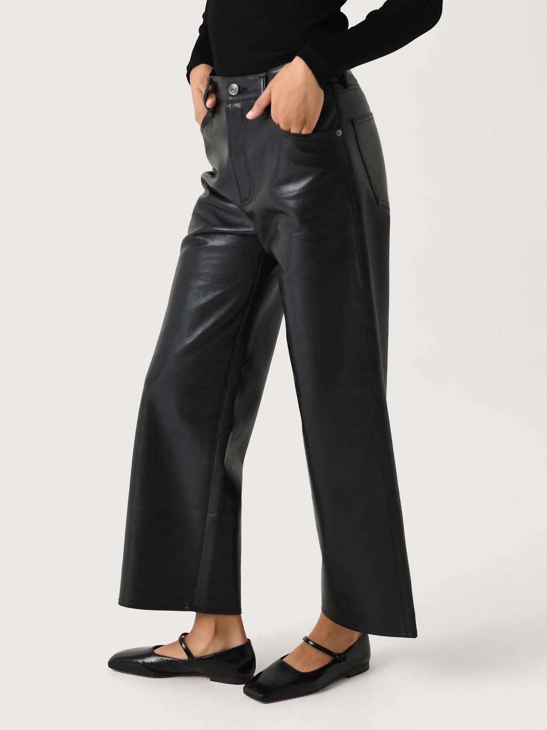 Agolde - Ren Straight Leather Pant Detox