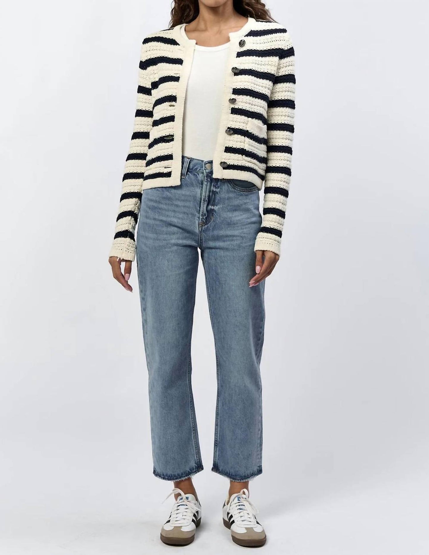 Dear John Denim - Cambria Button-up Stripe Sweater