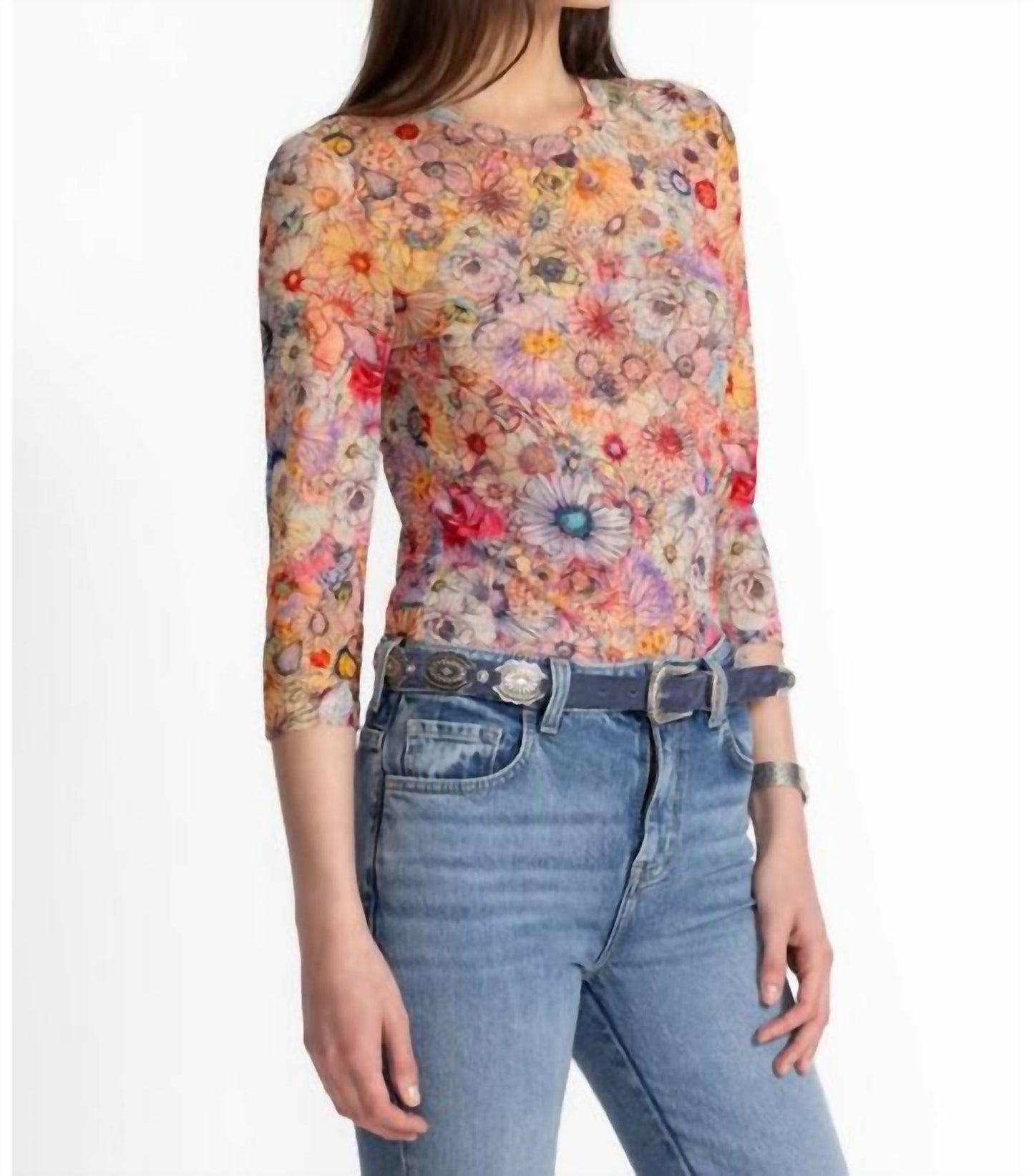 Johnny Was - NATALIE 3/4 MESH TEE
