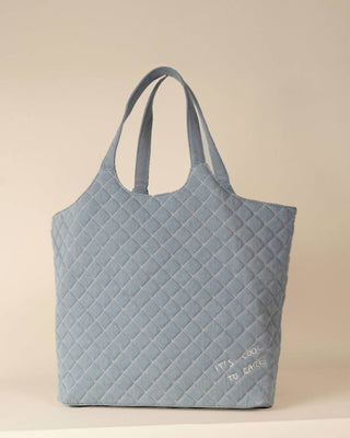 Care Tucker - Maxi Quilted Denim Tote Bag