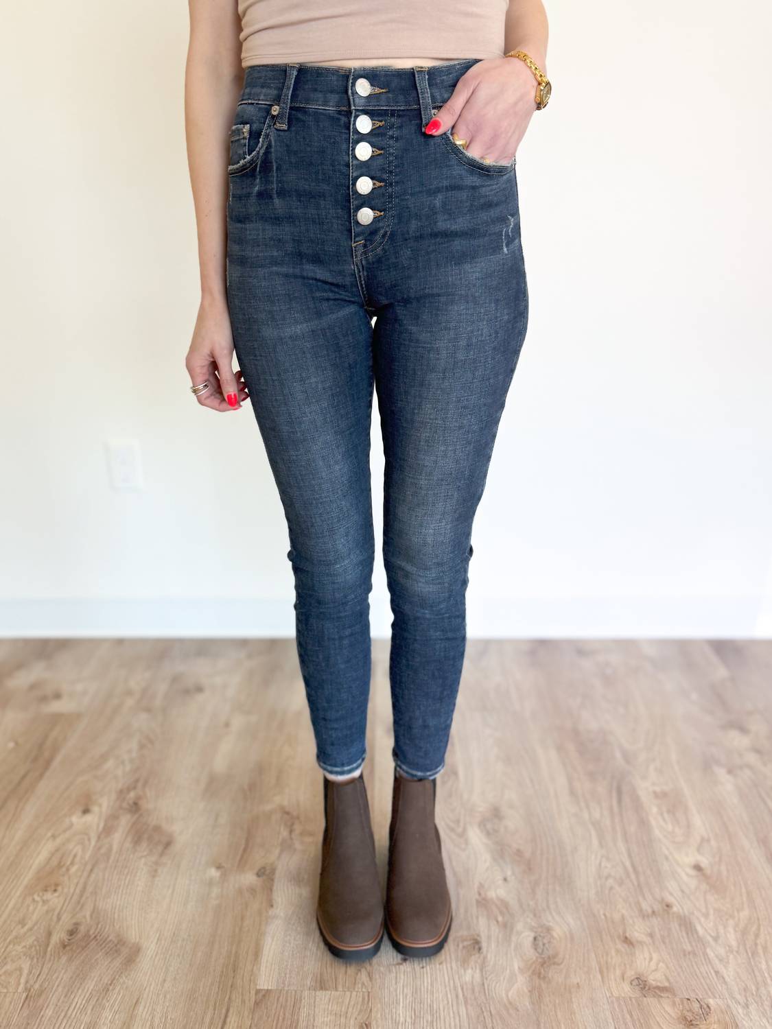 Pistola - Lacey High Rise Dark Wash Jeans