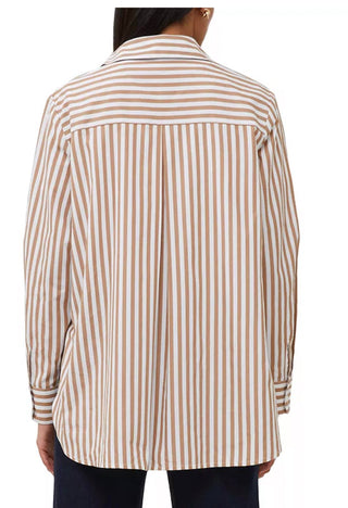 Lola New York - Woven Cotton Collar Neck Button Down Brown