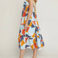 Entro - Abstract Print Midi Dress