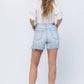 Judy Blue - High Waist Cutoff Side Slit Destroyed Shorts