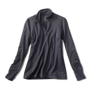 Women's Horseshoe Hills Quarter-Zip Pullover Carbon Size Medium Recycled Materials/Synthetic/Fleece Orvis