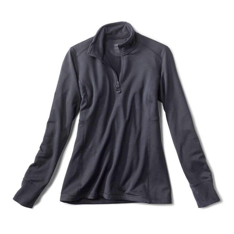 womens-horseshoe-hills-quarter-zip-pullover-carbon-size-medium-recycled-materials-synthetic-fleece-orvis