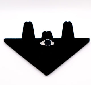 Italian Oval Silver Ring – Elegant Statement Ring for Women