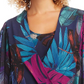 Karen Kane Printed Drape Front Top Multi