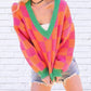 Main Strip - V-Neck Checkered Sweater