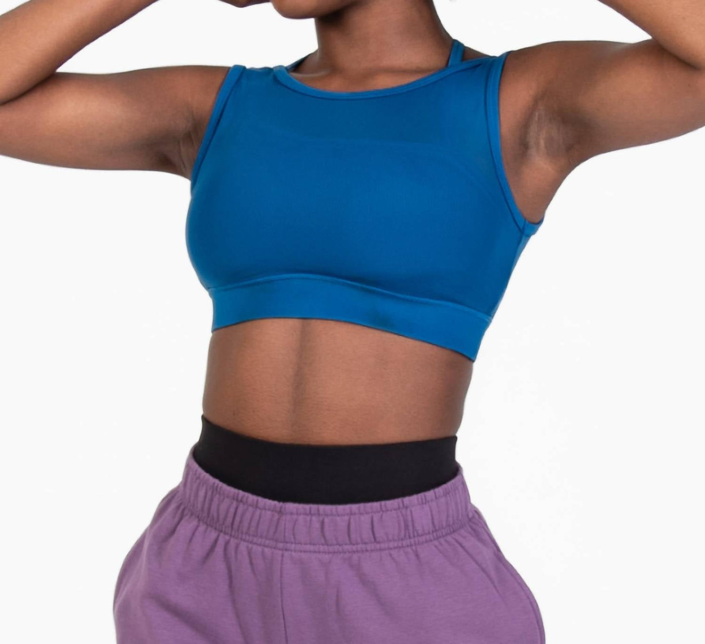 Body Wrappers - Recycled Polyester Double Layer Bra Top With Mesh