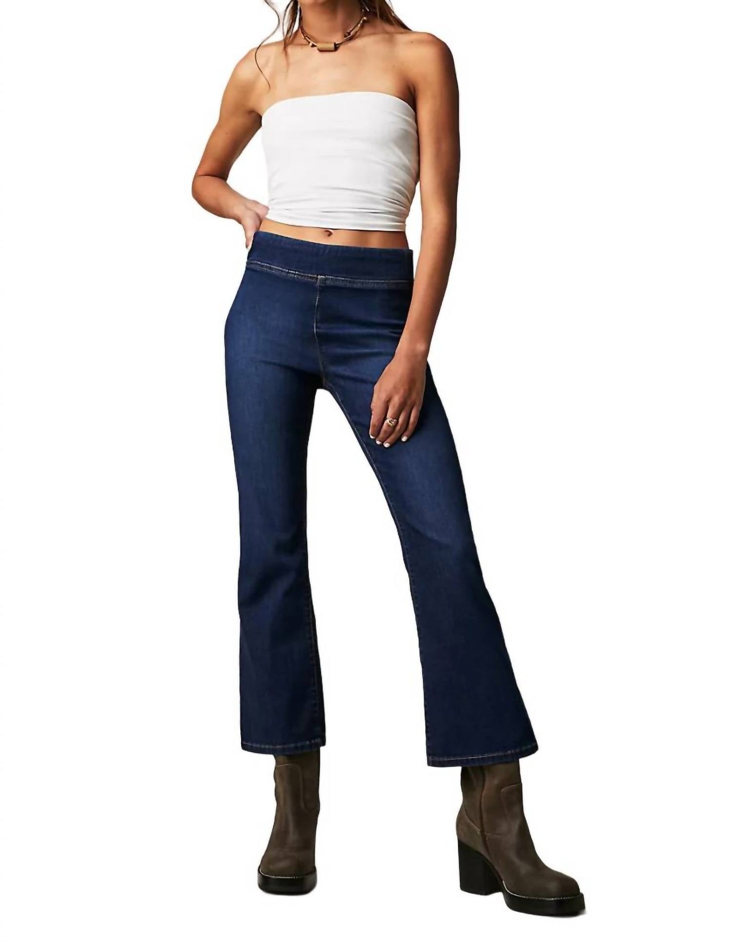 Free People - In My Feelings Cropped Slim Flare Jeans