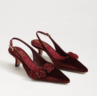 Sam Edelman - Women's Bianka Pointed Toe Slingback Kitten Heeled Pump