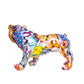 Interior Illusions - Hand Painted Street Art Bulldog Standing Sculpture- 11" Long