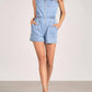Elan - Zip Front Denim Romper