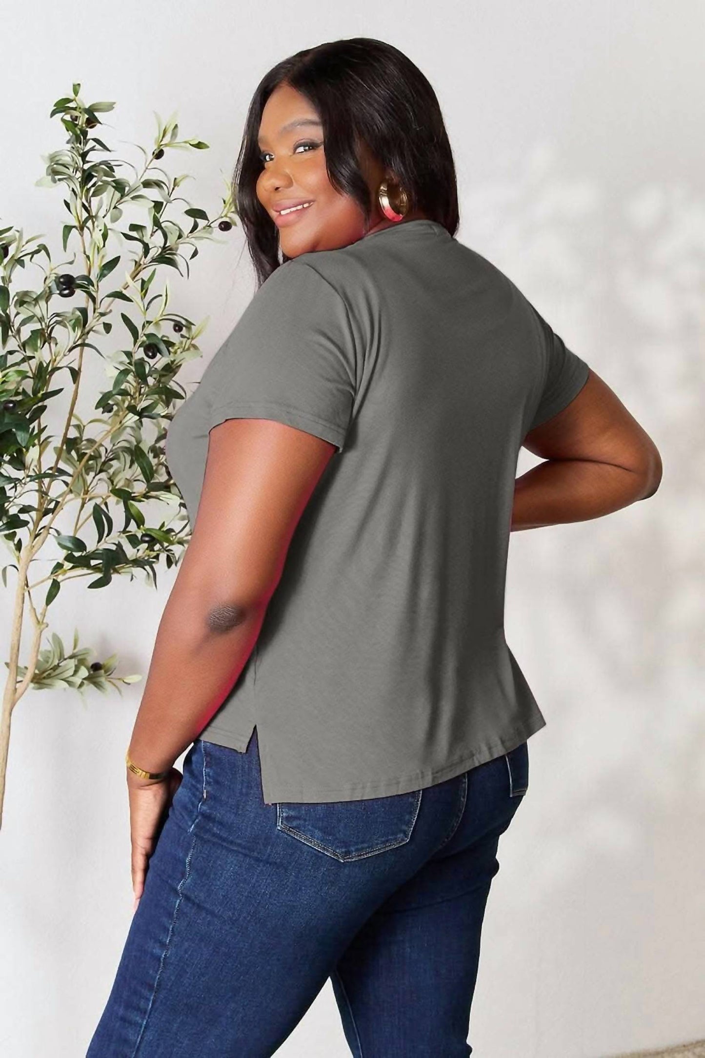 Basic Bae - Essential Curve Tee - Plus