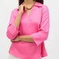 Joseph Ribkoff - Linen Boxy Top With Shirt Collar