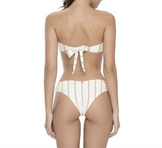 Pq Swim - Stripe Basic Ruched Bottoms