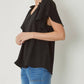 Entro - Ruffled Flutter Sleeve Blouse