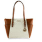 Michael Kors - Women's Charlotte Leather Top Zip Tote Handbag Bag Large