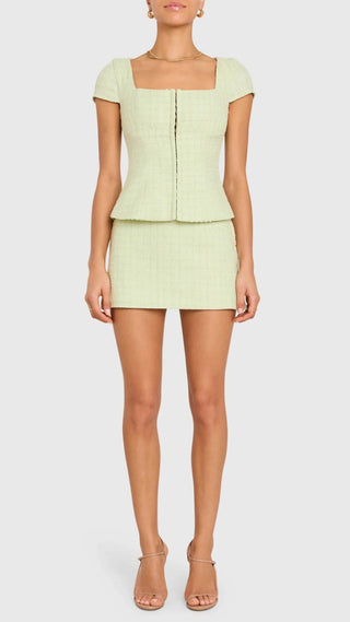 Amanda Uprichard - Short Sleeve Antonia Tweed Top