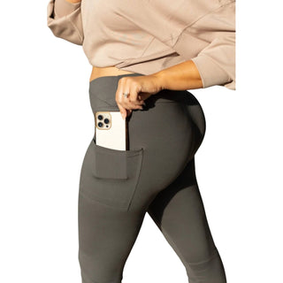 Julia Rose - Caitlin Crossover Full Length Leggings with Pockets