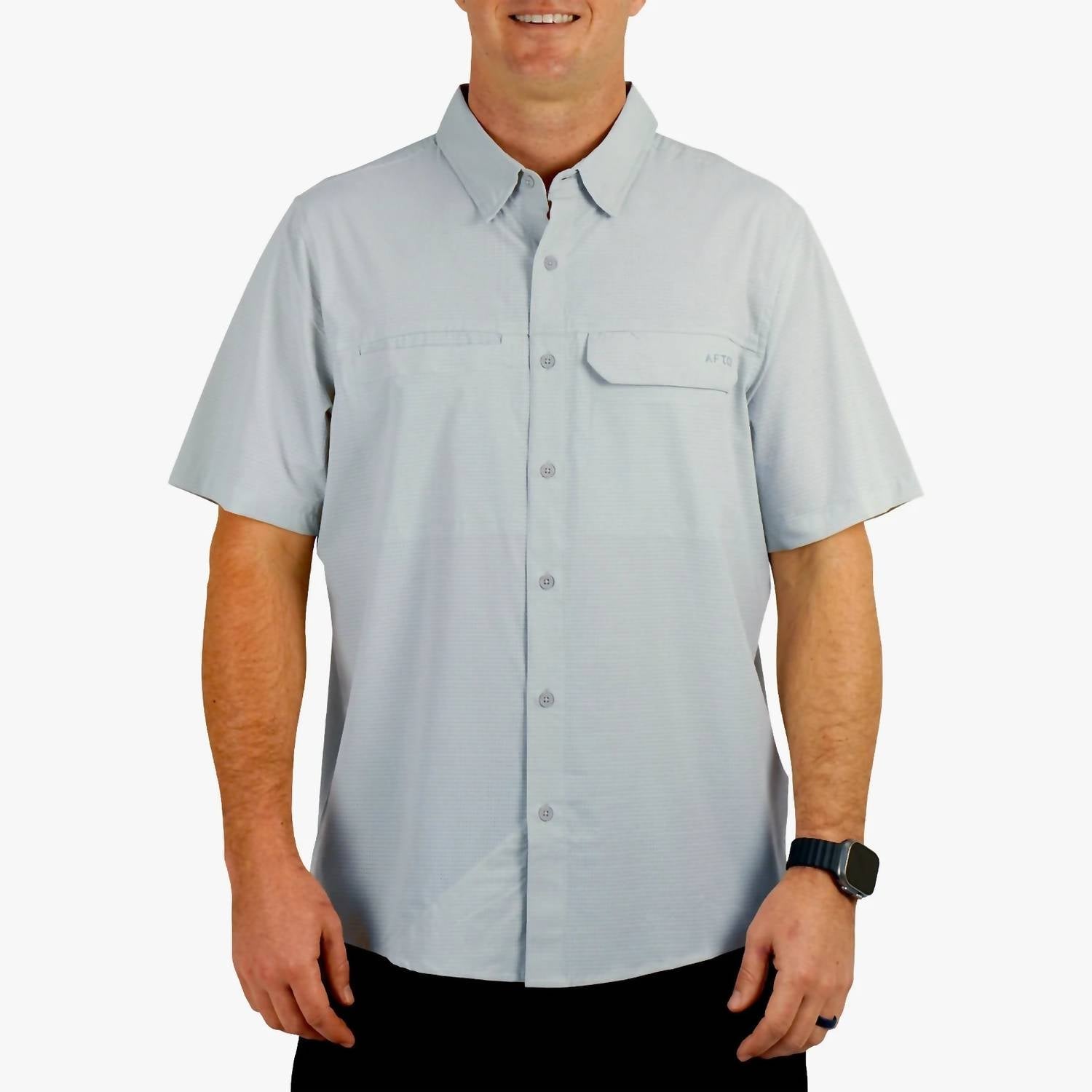 Aftco - Air-o Mesh Short Sleeve Button Down Shirt